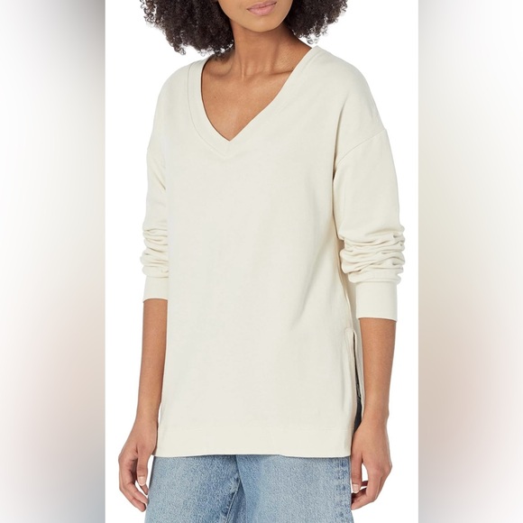 Women’s White V-neck Shirt - Picture 1 of 5